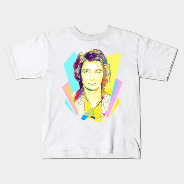 Wpap Art Barry Manilow Kids T-Shirt by Piomio